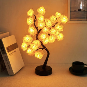 Sakura Roses LED Tree Table Lamp