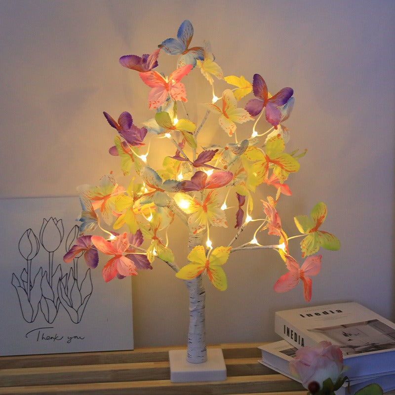 Colorful Aesthetic LED Rose Flower Tree Table Lamp & Night Light