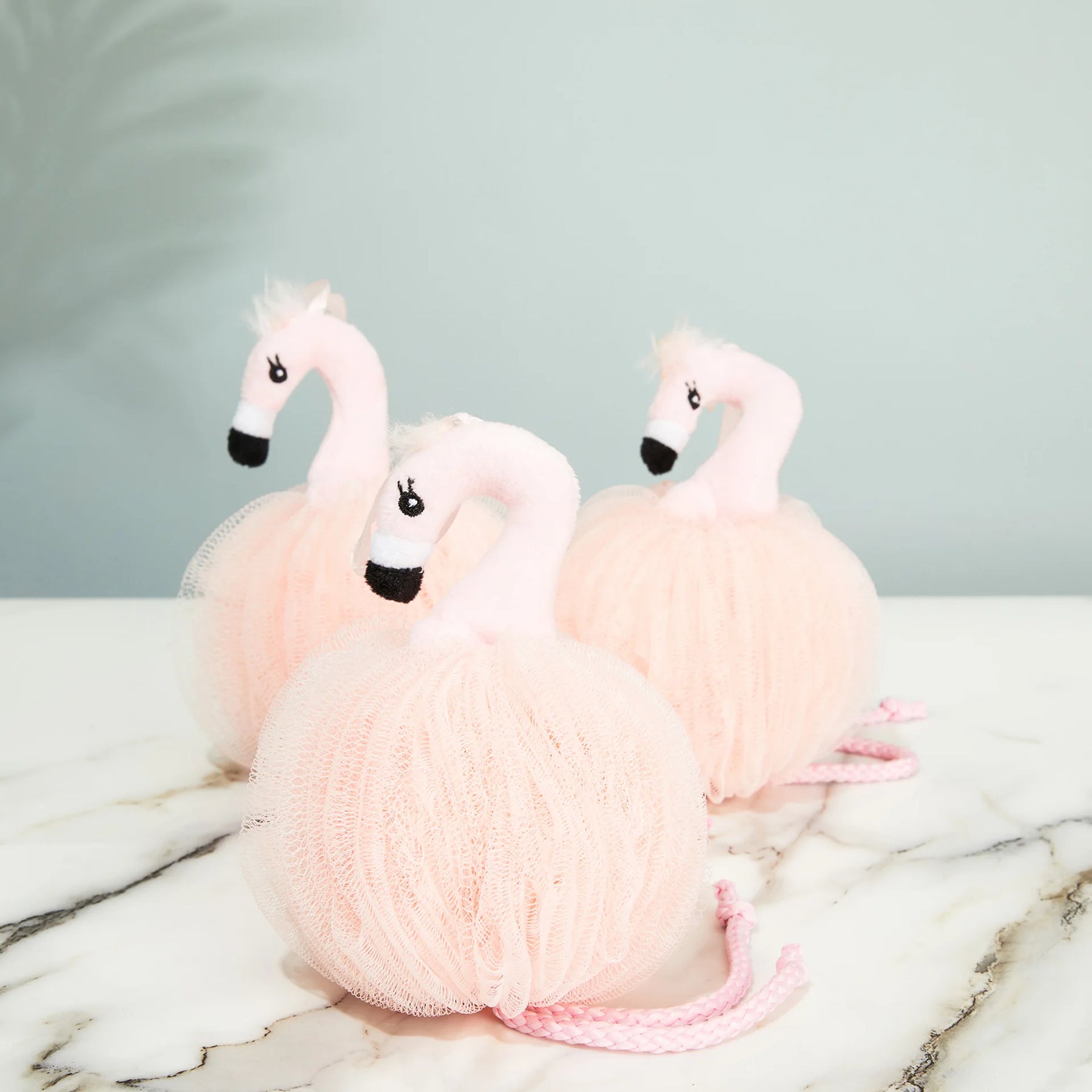 Flamingo Bath Puff Sponge
