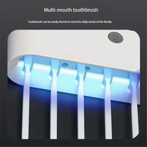 UV Toothbrush Sanitizer Holder with Toothpaste Dispenser