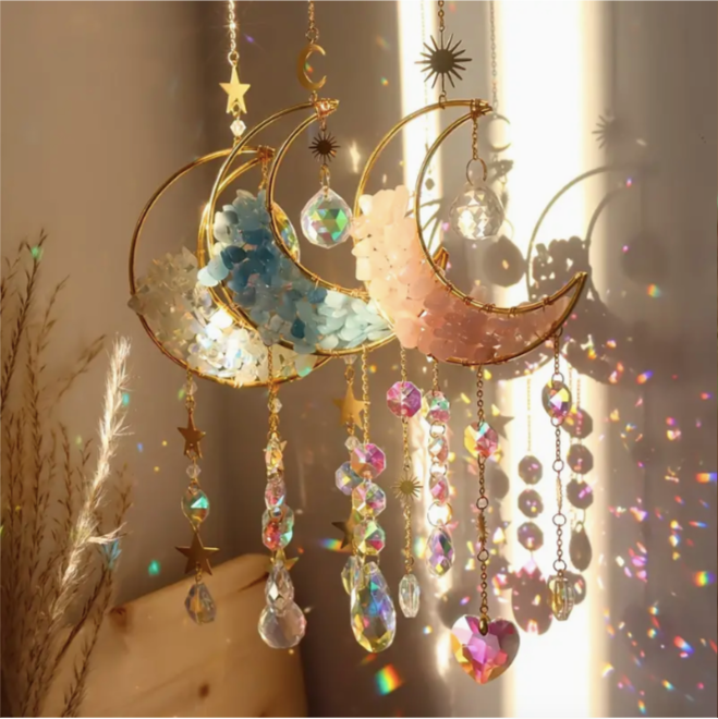 Moon Crystal Prisms Suncatcher (Bundle of 3)